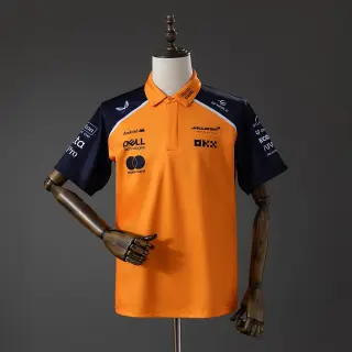 McLaren F1 Team 2025 Orange And Black Polo Shirt