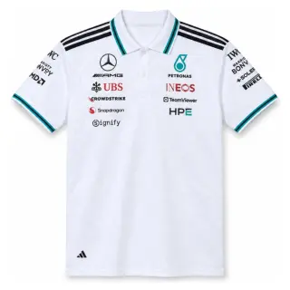 Mercedes-AMG Petronas F1 2026 White Polo