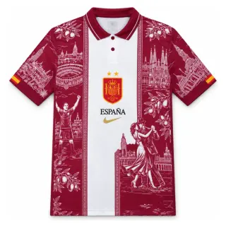 Spain 26/27 Red and White Polo