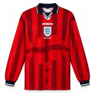 England 1998 Away Long-Sleeves Retro Jersey