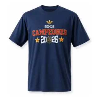 Spain "We Are Champions" T-Shirt Blue