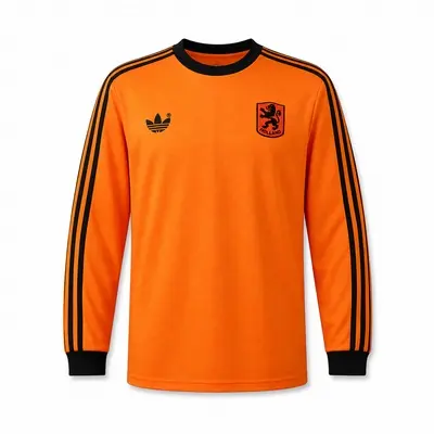 Netherlands 1980 Home Retro Long Sleeved Jersey