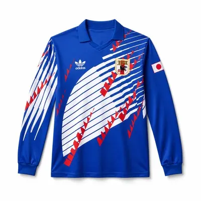 Japan 1993 Home Retro Long Sleeved Jersey