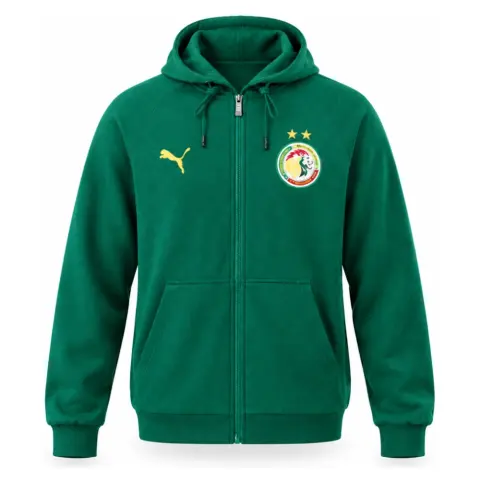 Senegal 2026 Full-Zip Hooded Jacket - Green