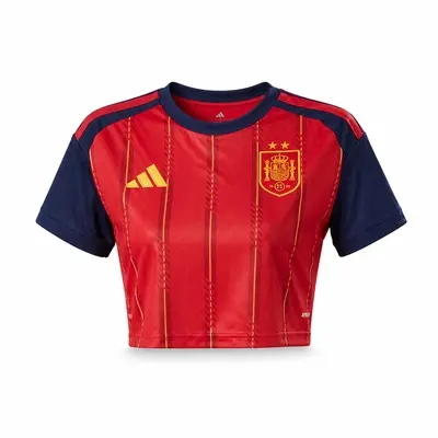 Spain 2026 Home 2-Star Champion Edition Womens Crop Jersey