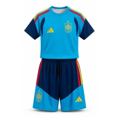 Spain 2026 Player Version Training Kids Kit Jersey - Blue