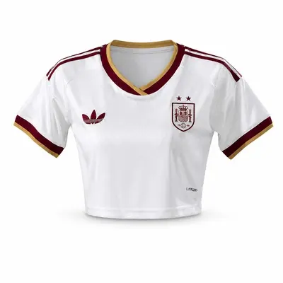 Spain 2026 Away 2-Star Champion Edition Womens Crop Jersey