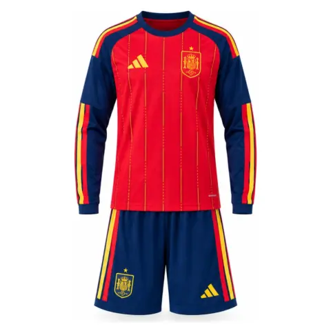 Spain 2026 Home Long-Sleeve Kids Kit