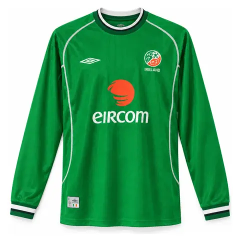 Ireland 2002 Home Long-Sleeves Retro Jersey