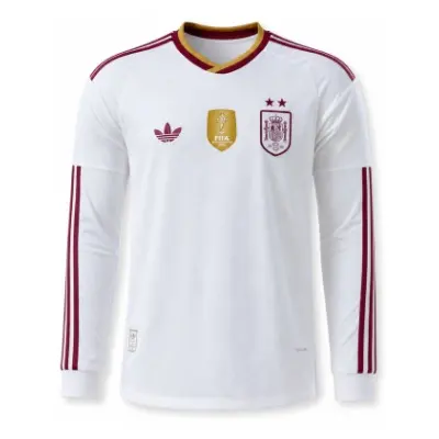 Spain 2026 Away 2-Star Champion Edition Player Version Long sleeves Jersey