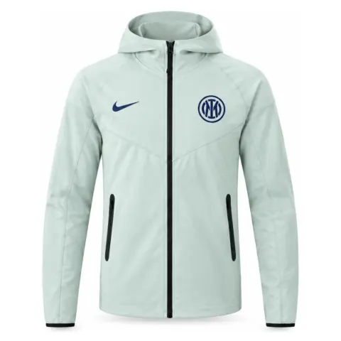 Inter Milan 25/26 Full Zip Hooded Jacket - Cyan