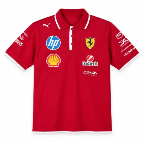 PUMA Scuderia Ferrari F1 2025 Red Polo Shirt