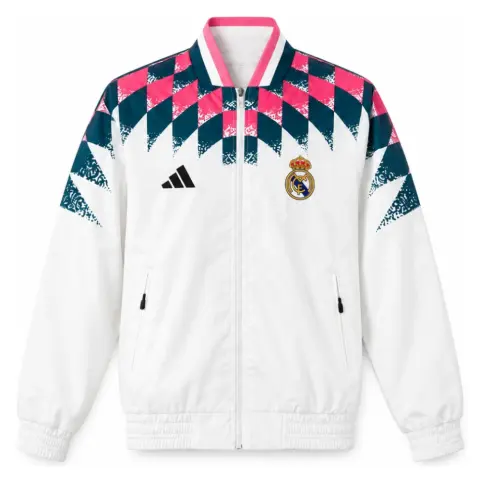Real Madrid 26/27 Track Jacket White Windbreaker