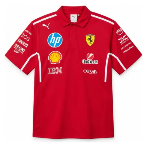 PUMA Scuderia Ferrari F1 2025 Red Polo Shirt