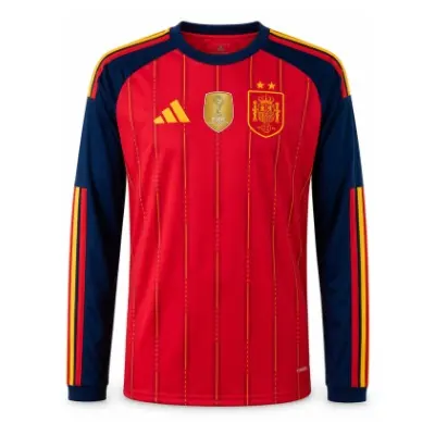 Spain 2026 Home 2-Star Champion Edition Long Sleeve Jersey