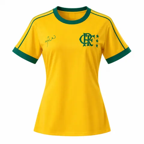 Flamengo 26/27 Zico Signature World Cup Version Yellow Womens Jersey