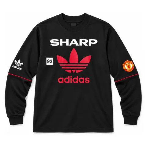 Manchester United 90/92 Black Long-Sleeved Retro Sweatshirt