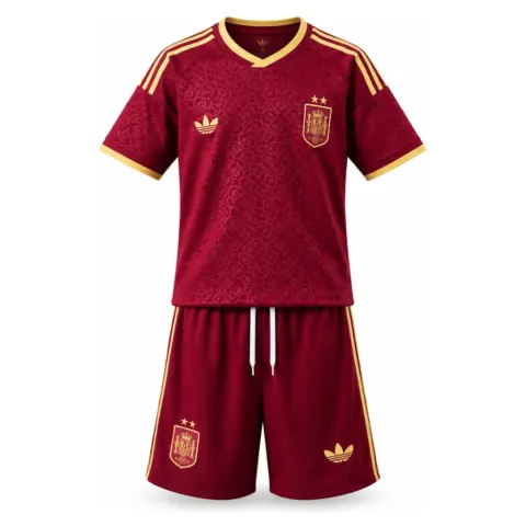 Spain 2026 2 Stars Special Edition Kids Kit - Maroon