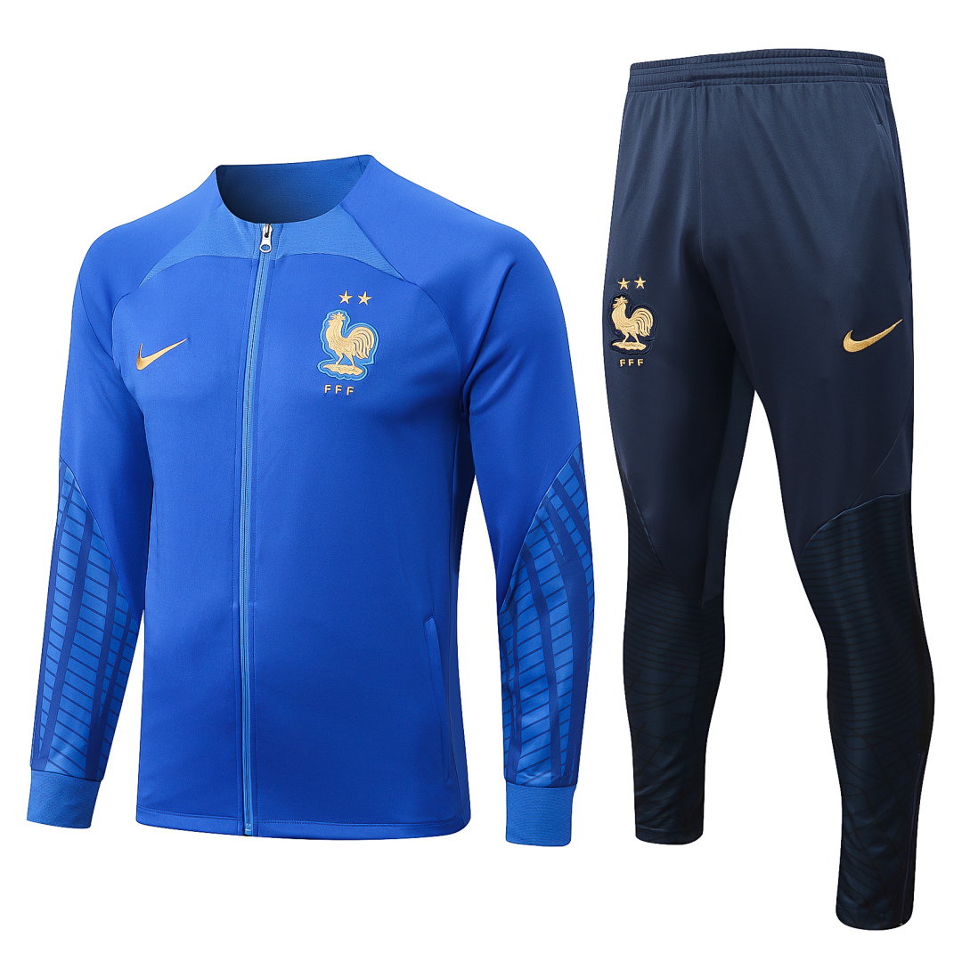 22/23 France Full-Zip Men's Training Kit Royal Blue