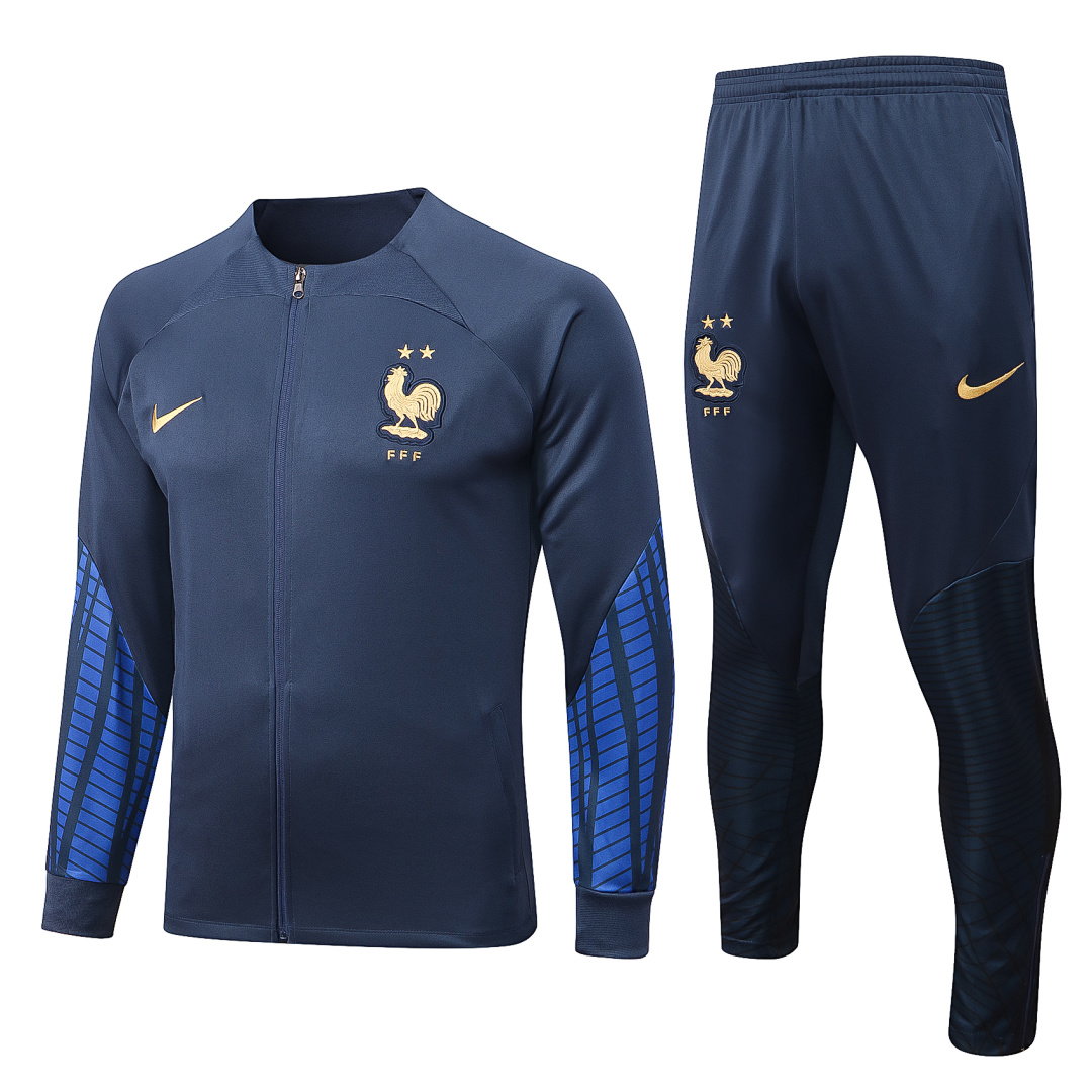 22/23 France Full-Zip Men's Training Kit Royal Blue