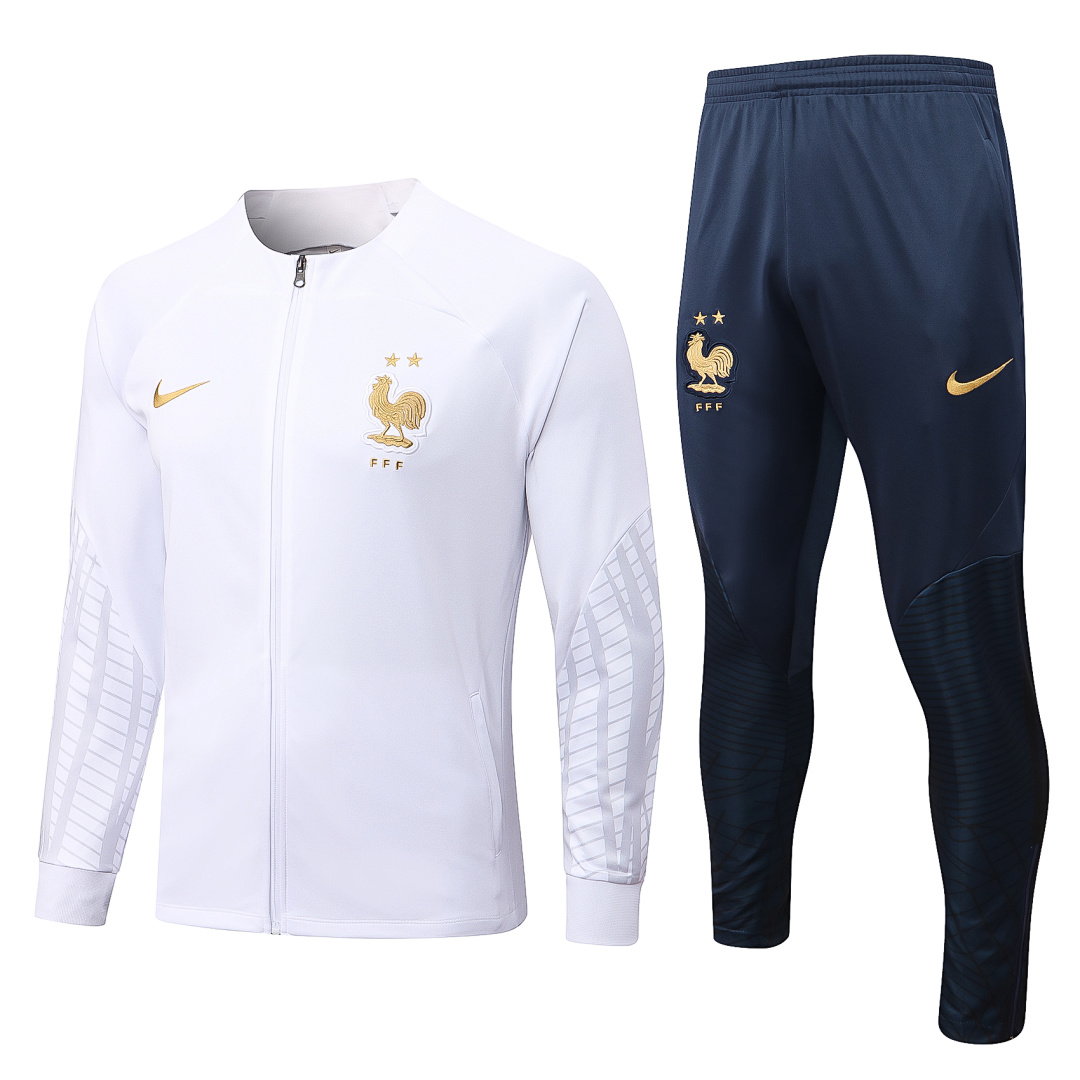 22/23 France Full-Zip Men's Training Kit White