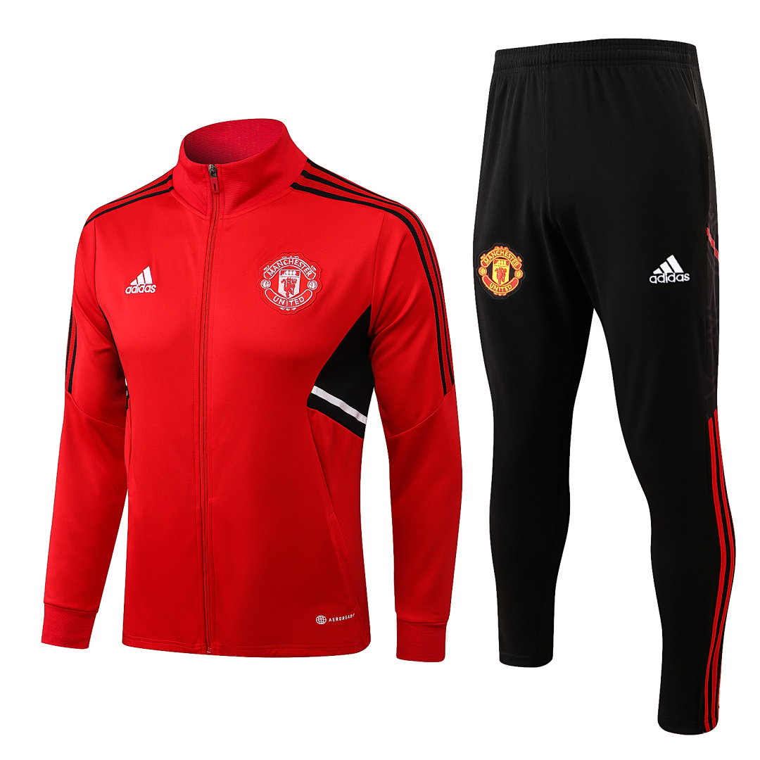 22/23 Manchester United Full-Zip Men's Training Kit High Collar Red