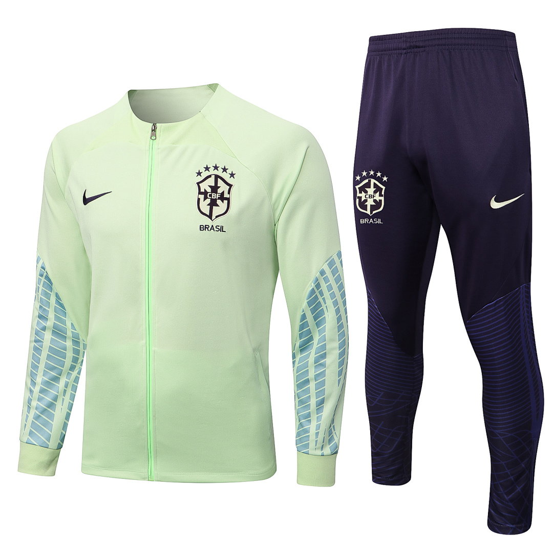22/23 Brazil Full-Zip Men's Training Kit Grass Green