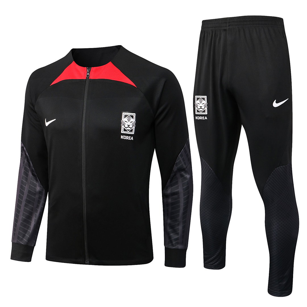 22/23 South Korea Full-Zip Men's Training Kit Black