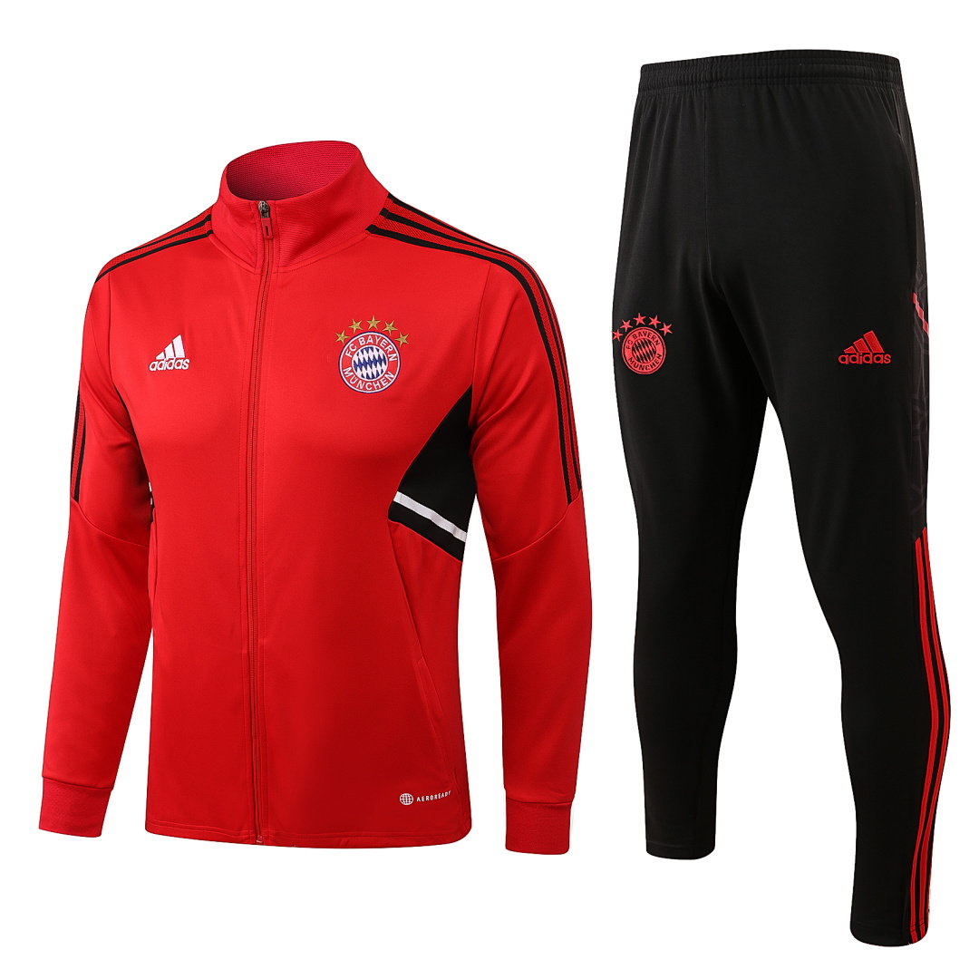 22/23 Bayern Munich Full-Zip Men's Training Kit High Collar Red