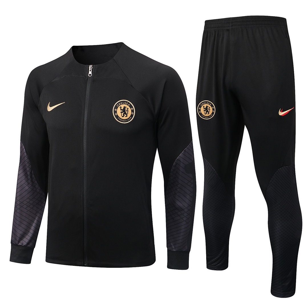 22/23 Chelsea Full-Zip Men's Training Kit Black