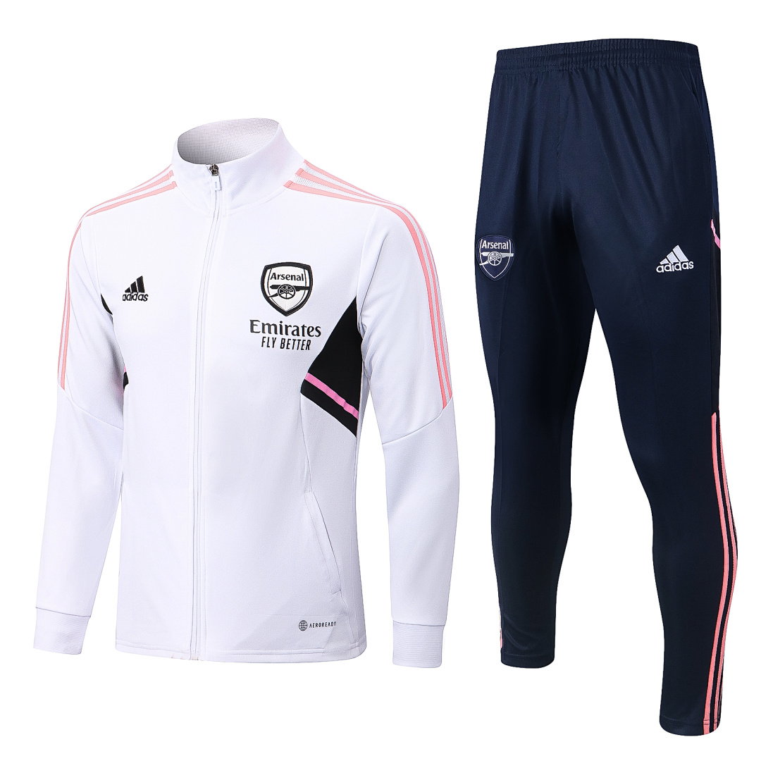 22/23 Arsenal Full-Zip Men's Training Kit White