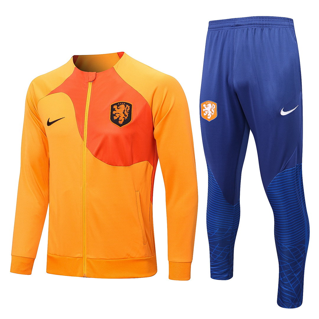 22/23 Netherlands Full-Zip Men's Training Kit Yellow