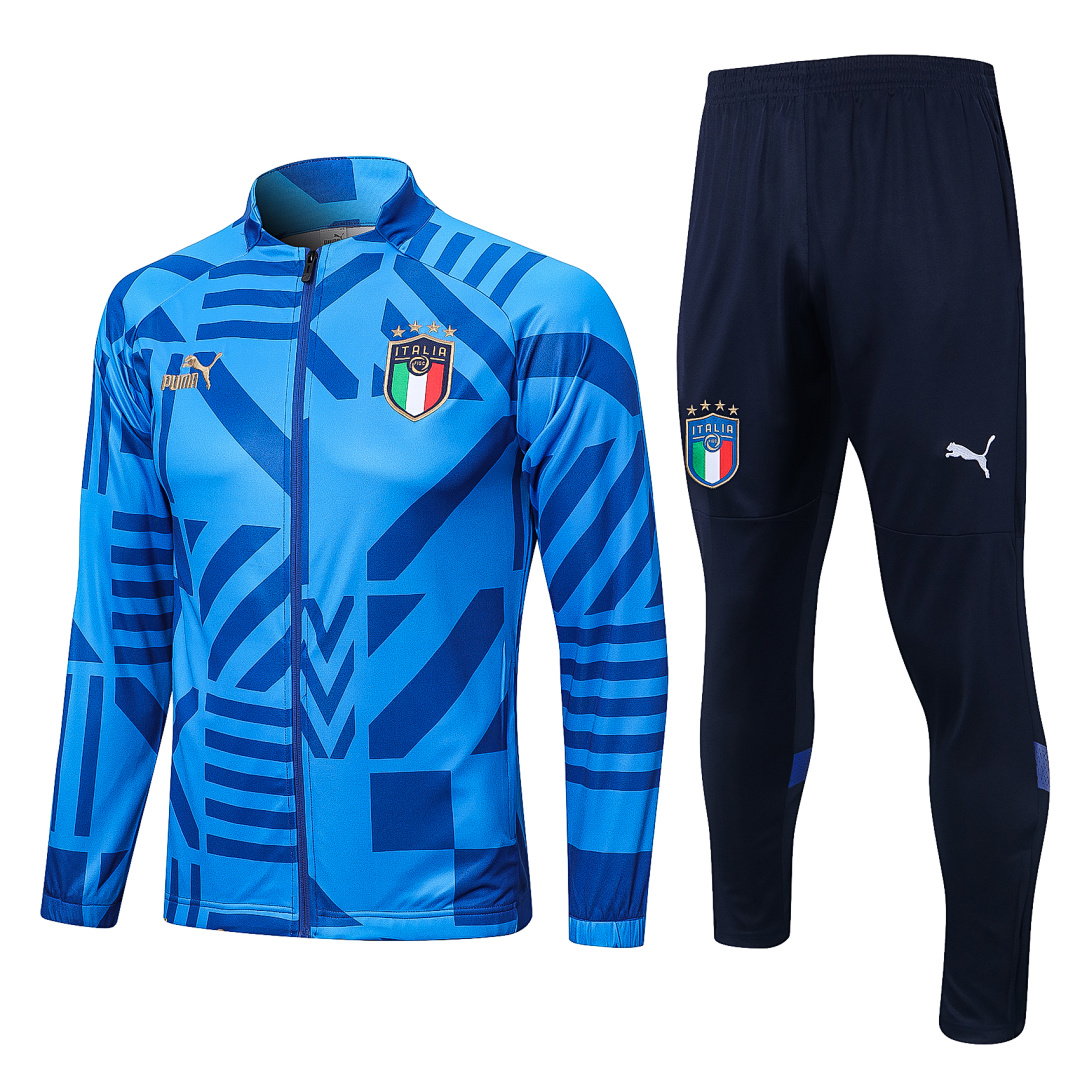 22/23 Italy Full-Zip Men's Training Kit Royal Blue