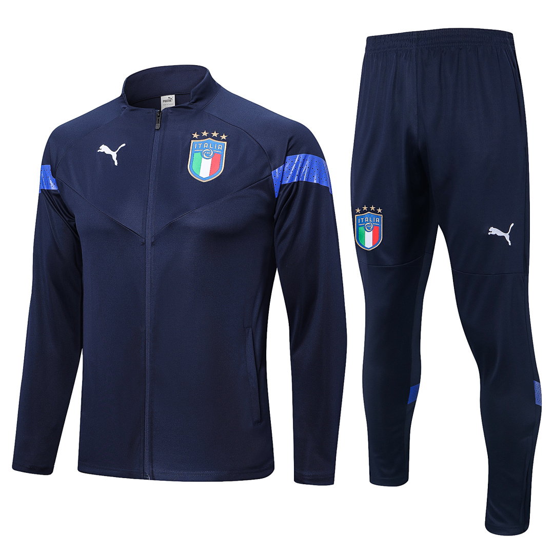 22/23 Italy Full-Zip Men's Training Kit Royal Blue