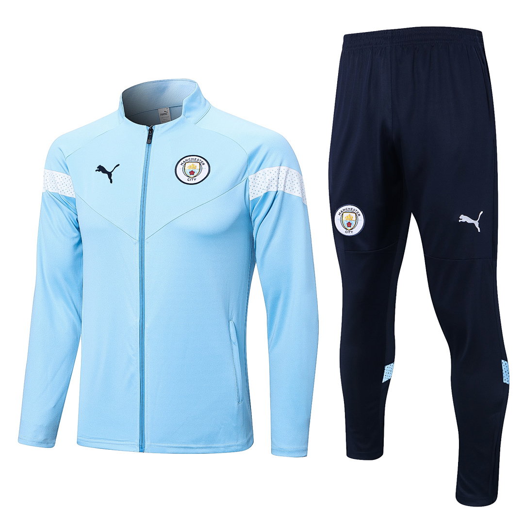 22/23 Manchester City Full-Zip Men's Training Kit Light Blue