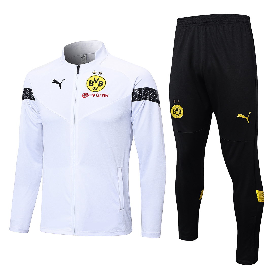 22/23 Borussia Dortmund Full-Zip Men's Training Kit White