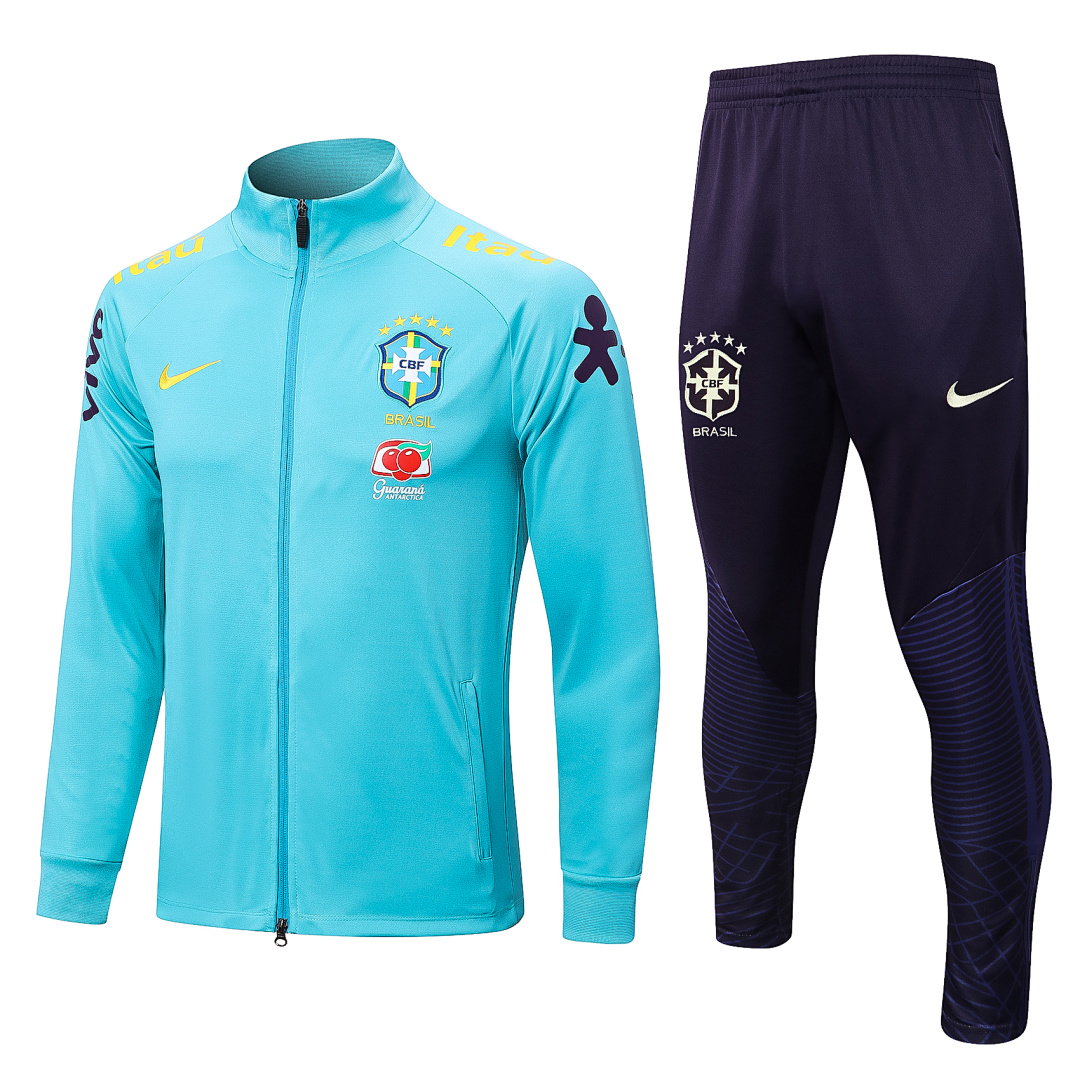 22/23 Brazil Full-Zip Men's Training Kit High Collar Light Blue