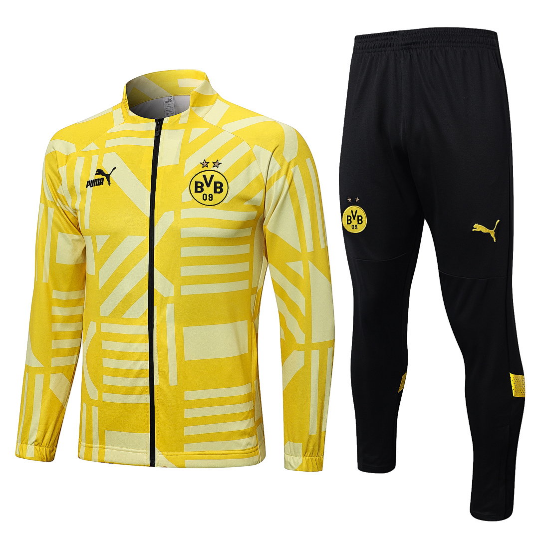 22/23 Borussia Dortmund Full-Zip Men's Training Kit Yellow Print