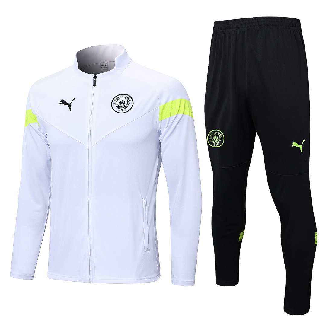 22/23 Manchester City Full-Zip Men's Training Kit White