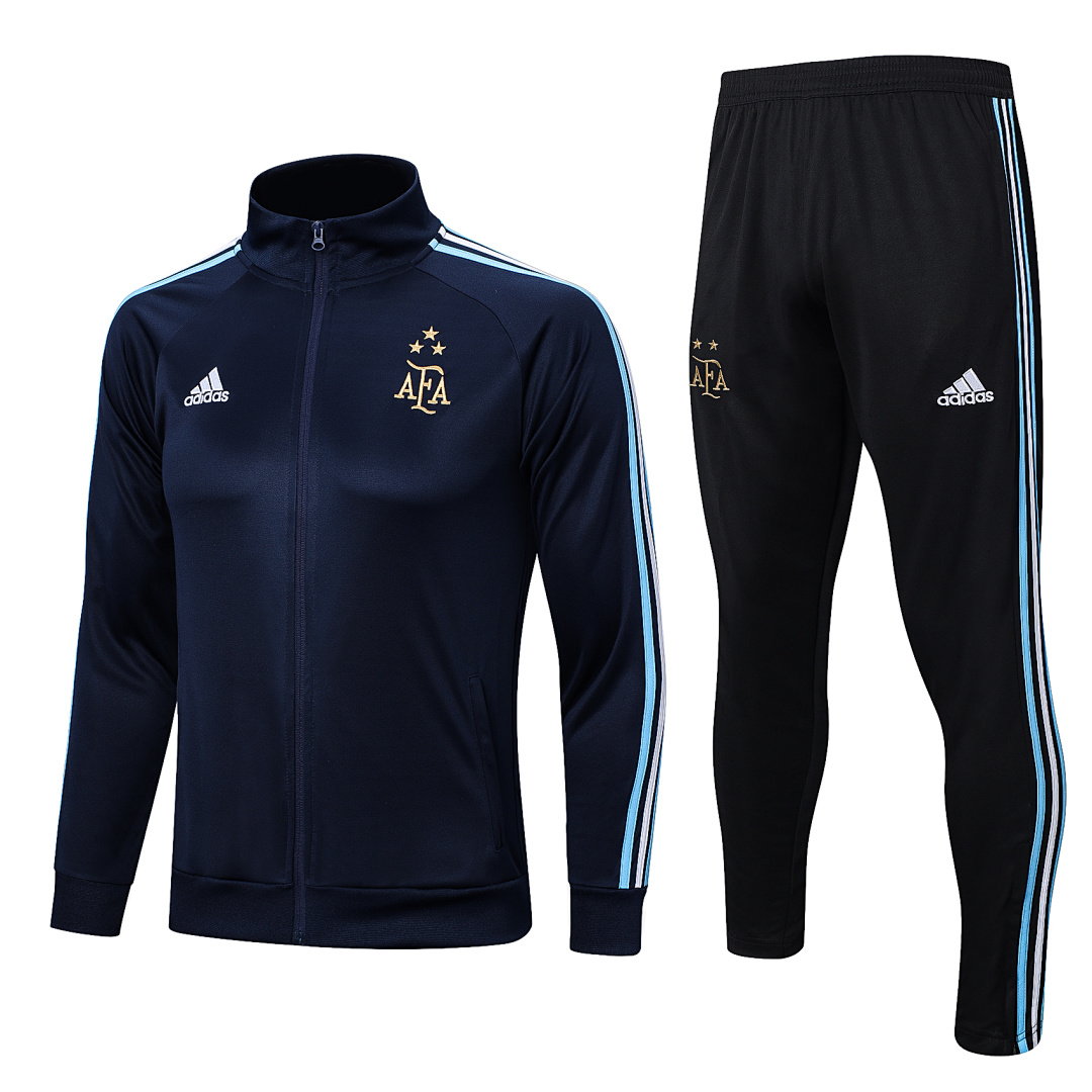 22/23 Argentina Full-Zip Men's Training Kit High Collar Royal Blue Three-Star