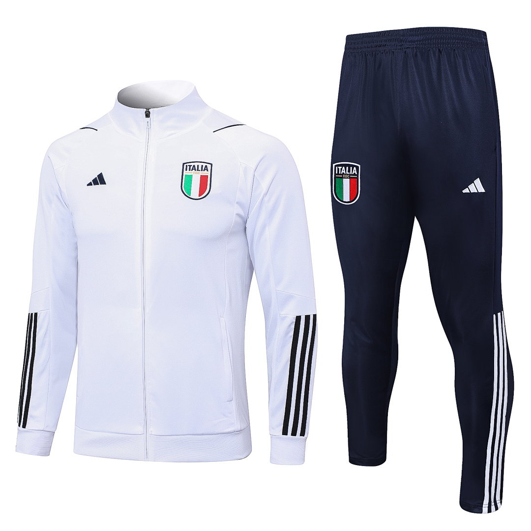 23/24 Italy Full-Zip Men's Training Kit White