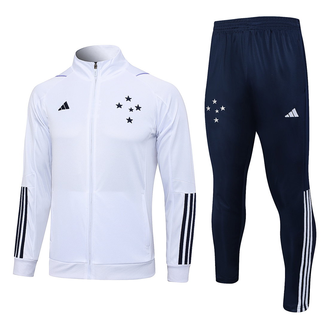 23/24 Cruzeiro Full-Zip Men's Training Kit White