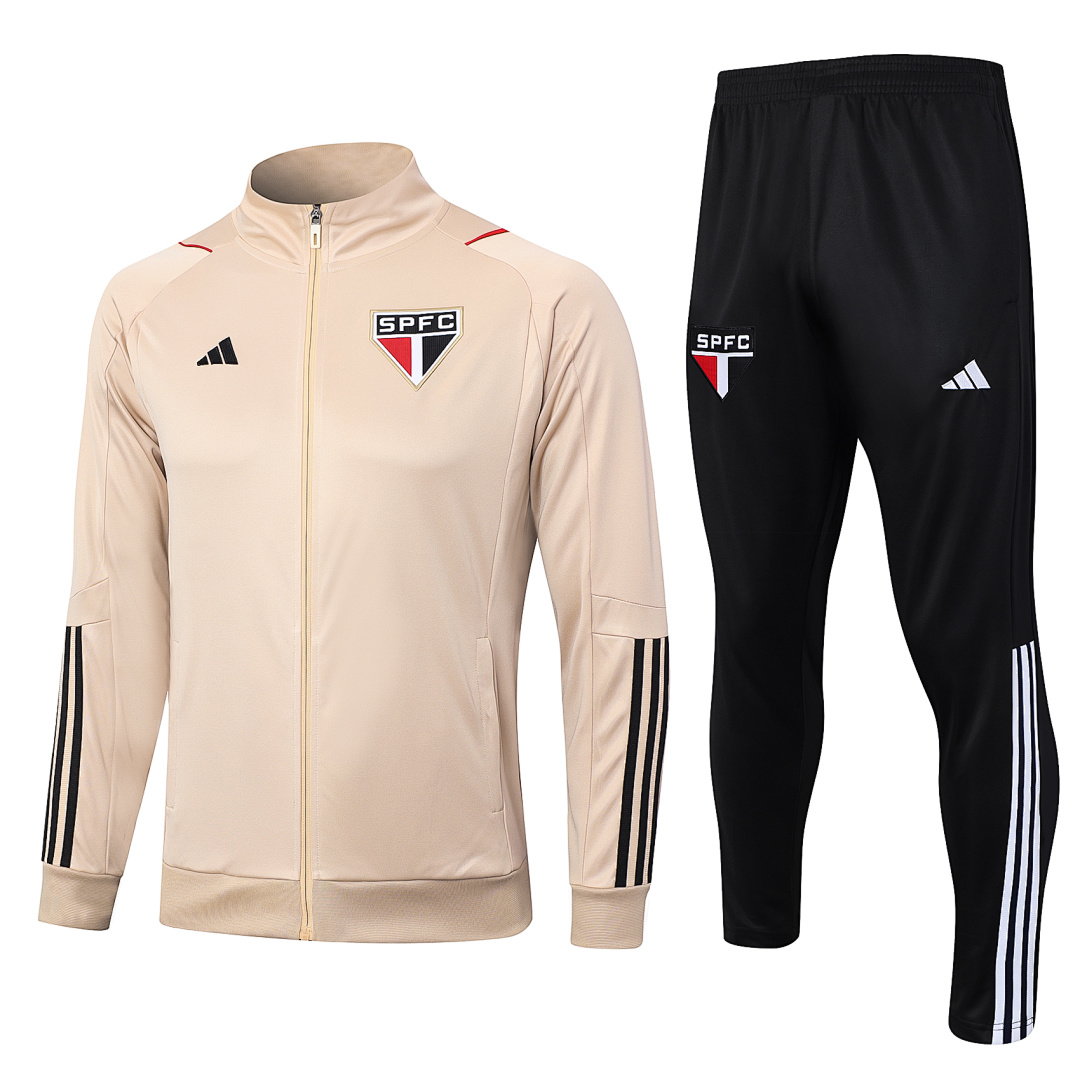 23/24 São Paulo Full-Zip Men's Training Kit Khaki
