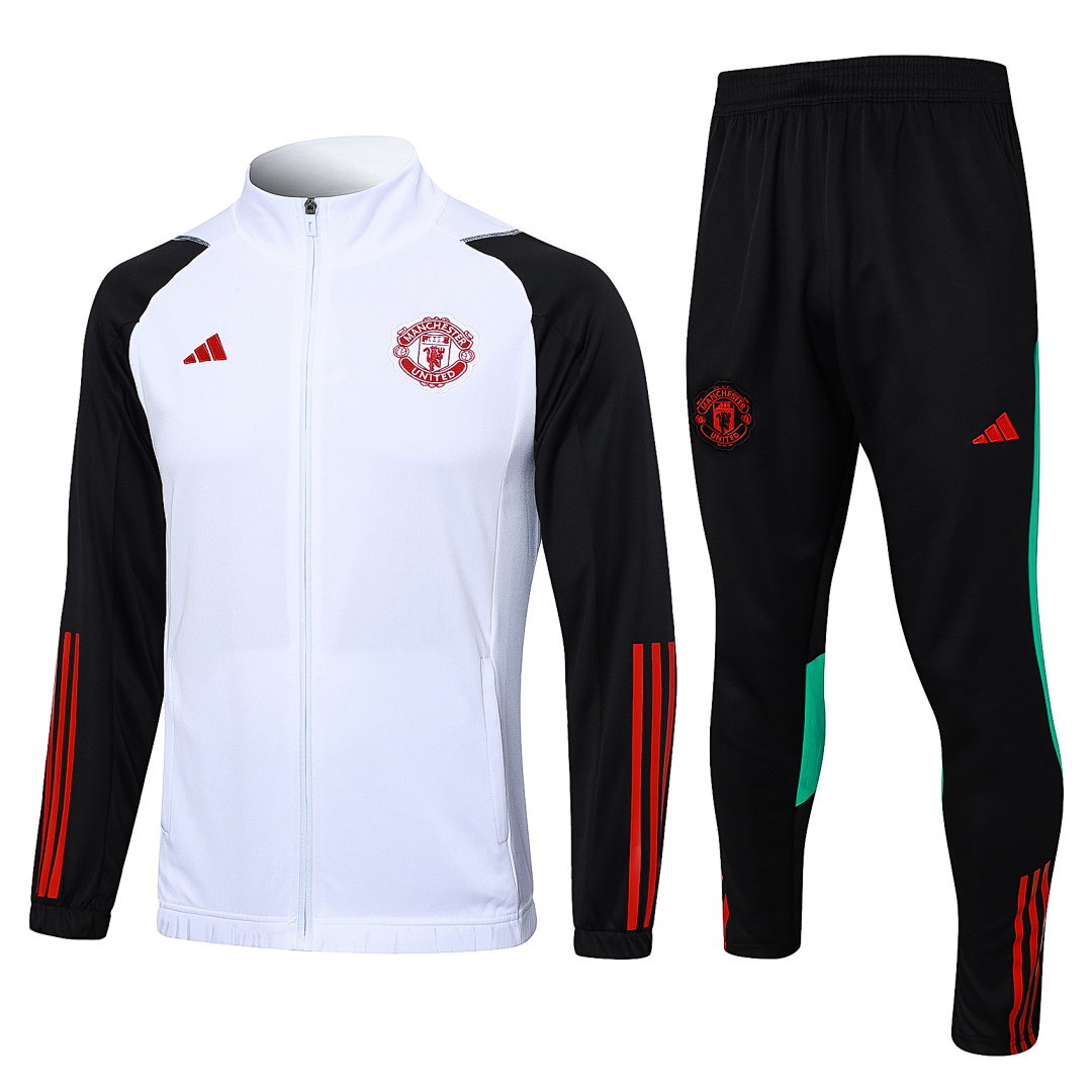 23/24 Manchester United Full-Zip Men's Training Kit White