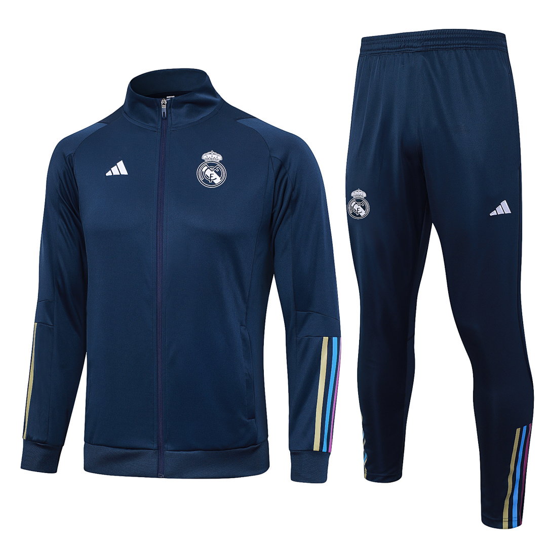 23/24 Real Madrid Full-Zip Men's Training Kit Royal Blue