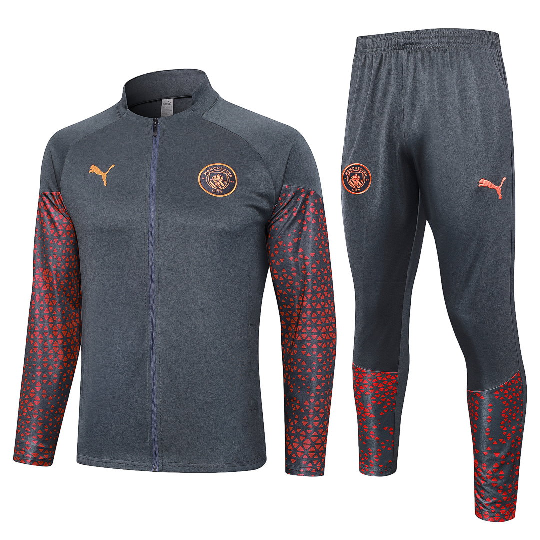 23/24 Manchester City Full-Zip Men's Training Kit Dark Gray
