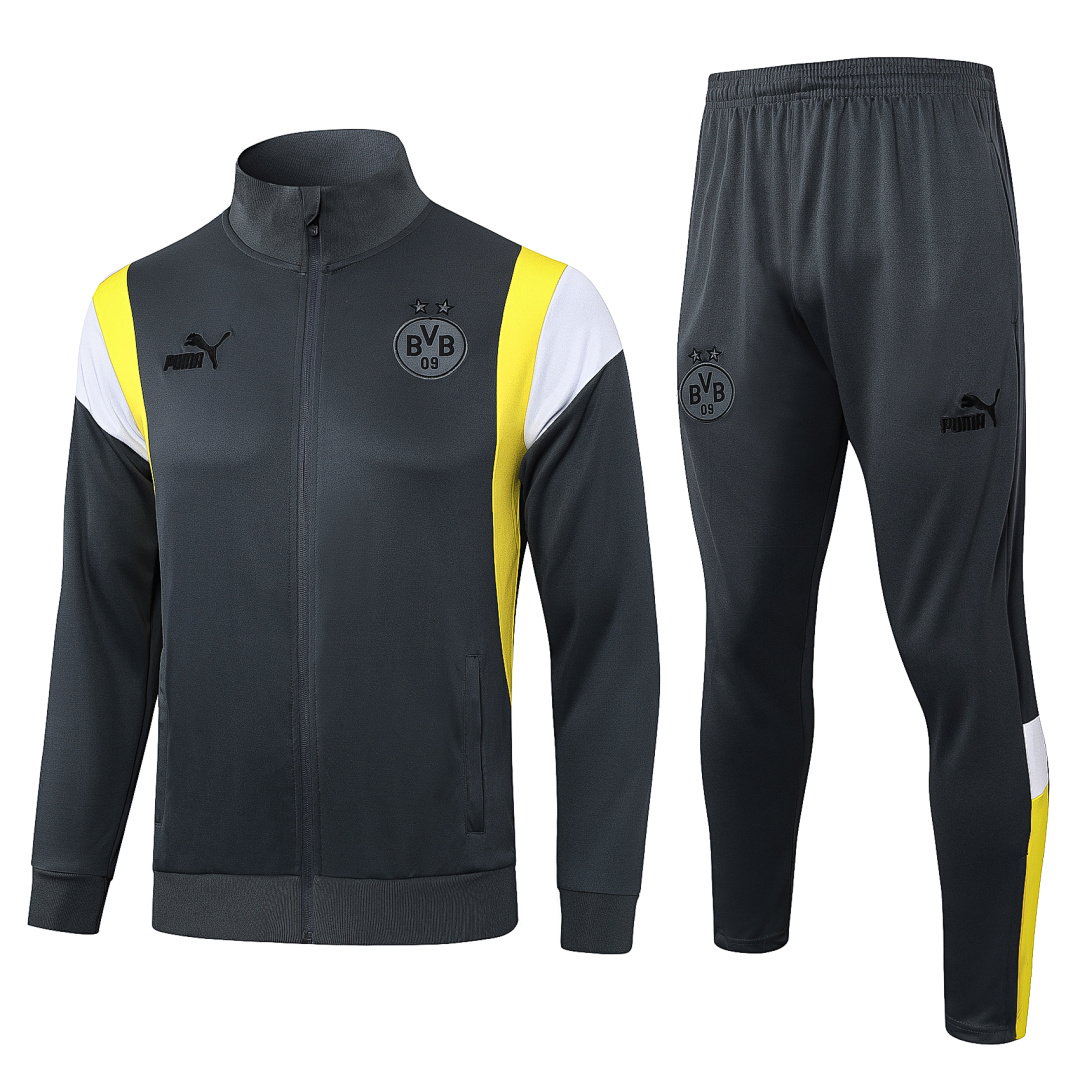 23/24 Borussia Dortmund Full-Zip Men's Training Kit Gray
