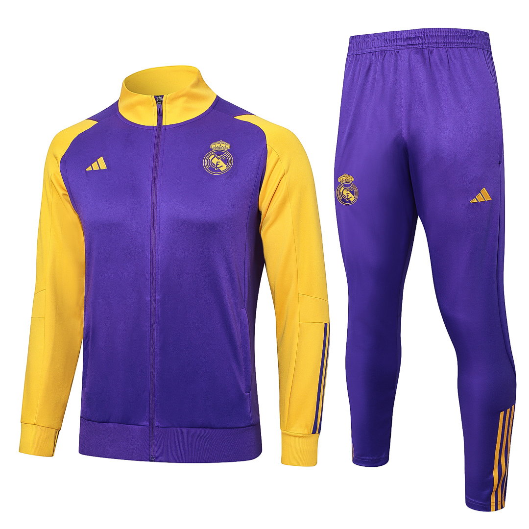 23/24 Real Madrid Full-Zip Men's Training Kit Purple