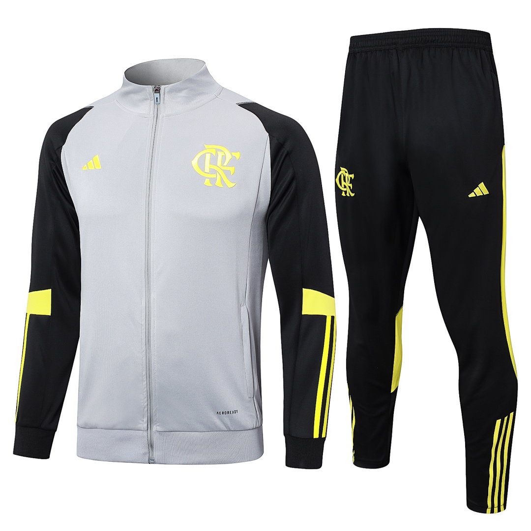 24/25 Flamengo Full-Zip Men's Training Kit Light Gray