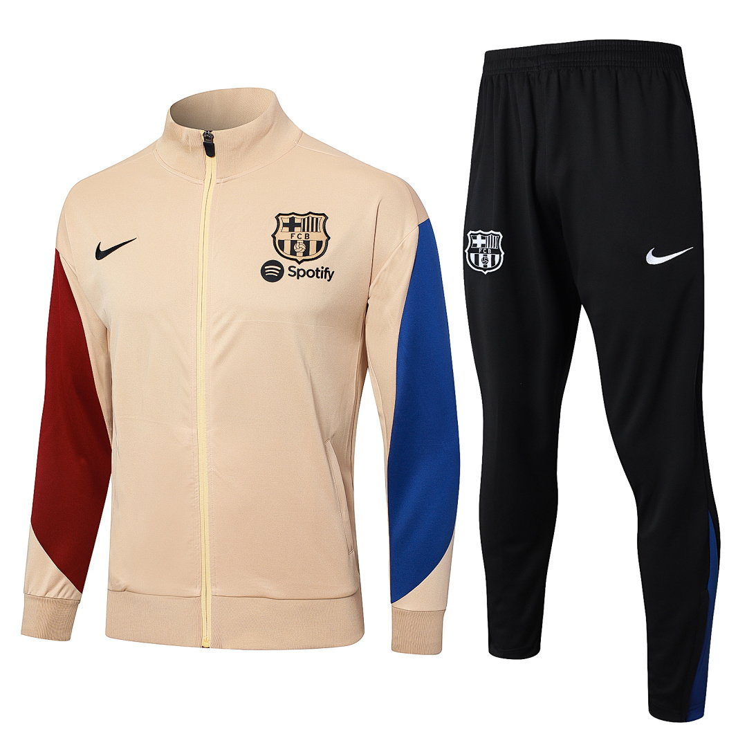 24/25 Barcelona Full-Zip Men's Training Kit Khaki